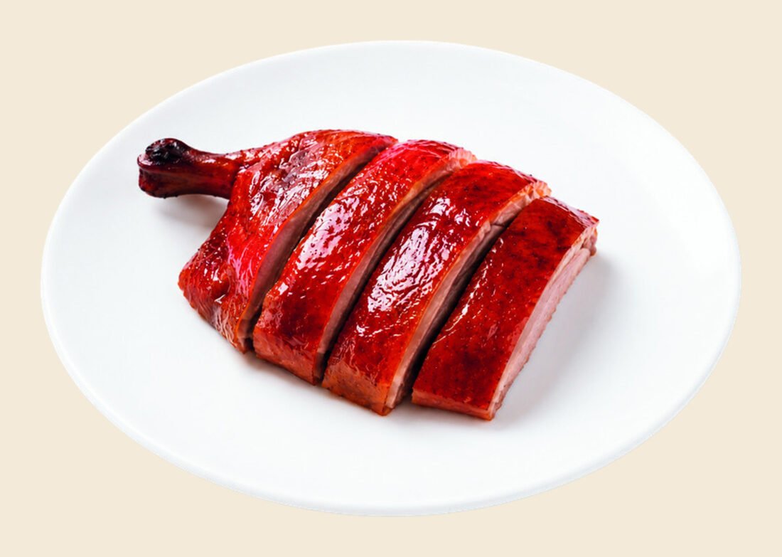 Canard laqué tranché, sauce maison