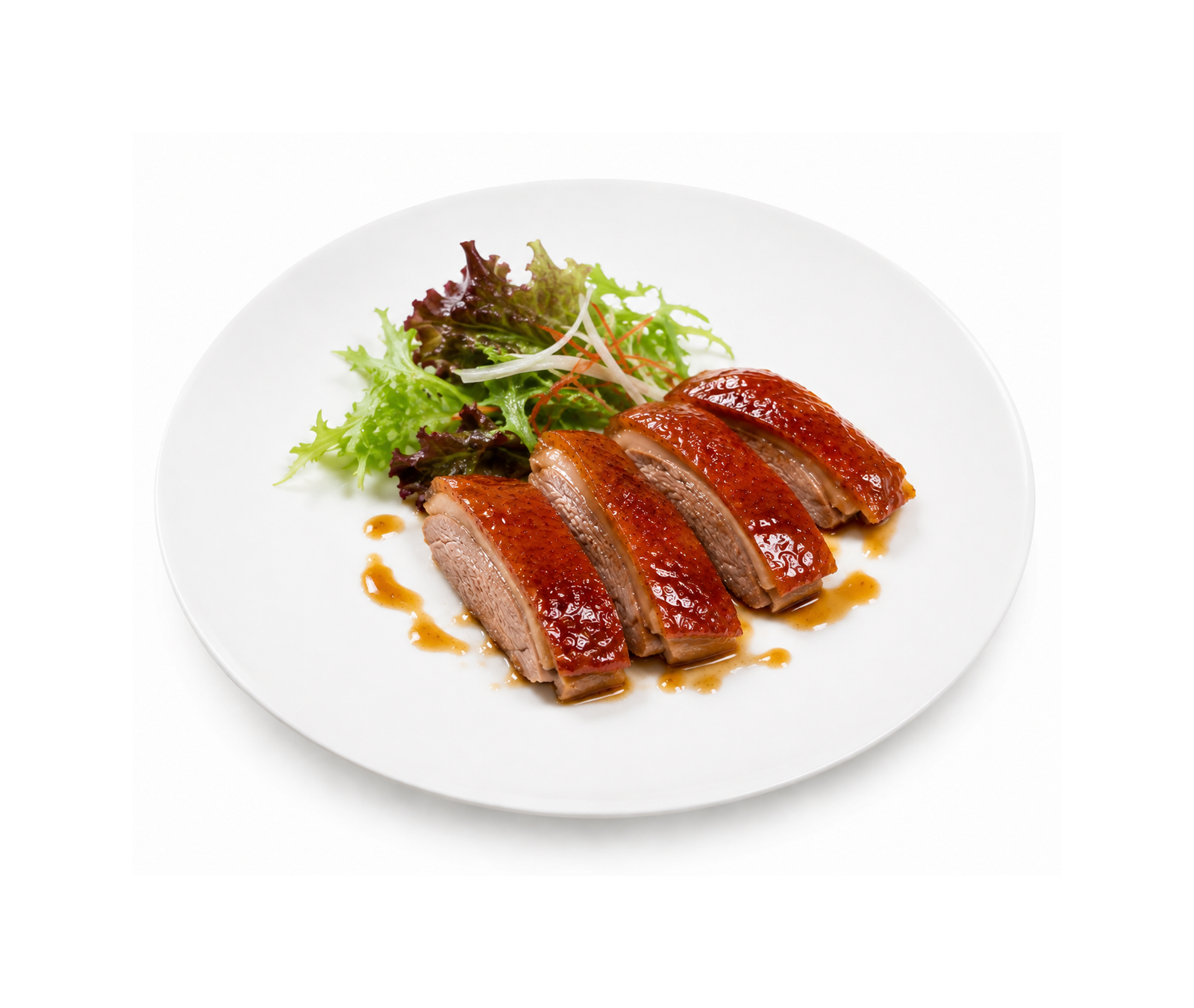 Canard laqué tranché, sauce maison
