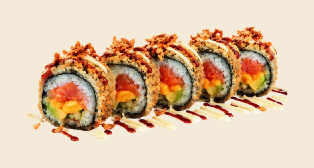 Dragon crunch roll au saumon et avocat